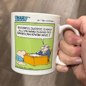 Vintage 80s Ziggy Mug Tom Wilson Comic “Business Success is Easy”